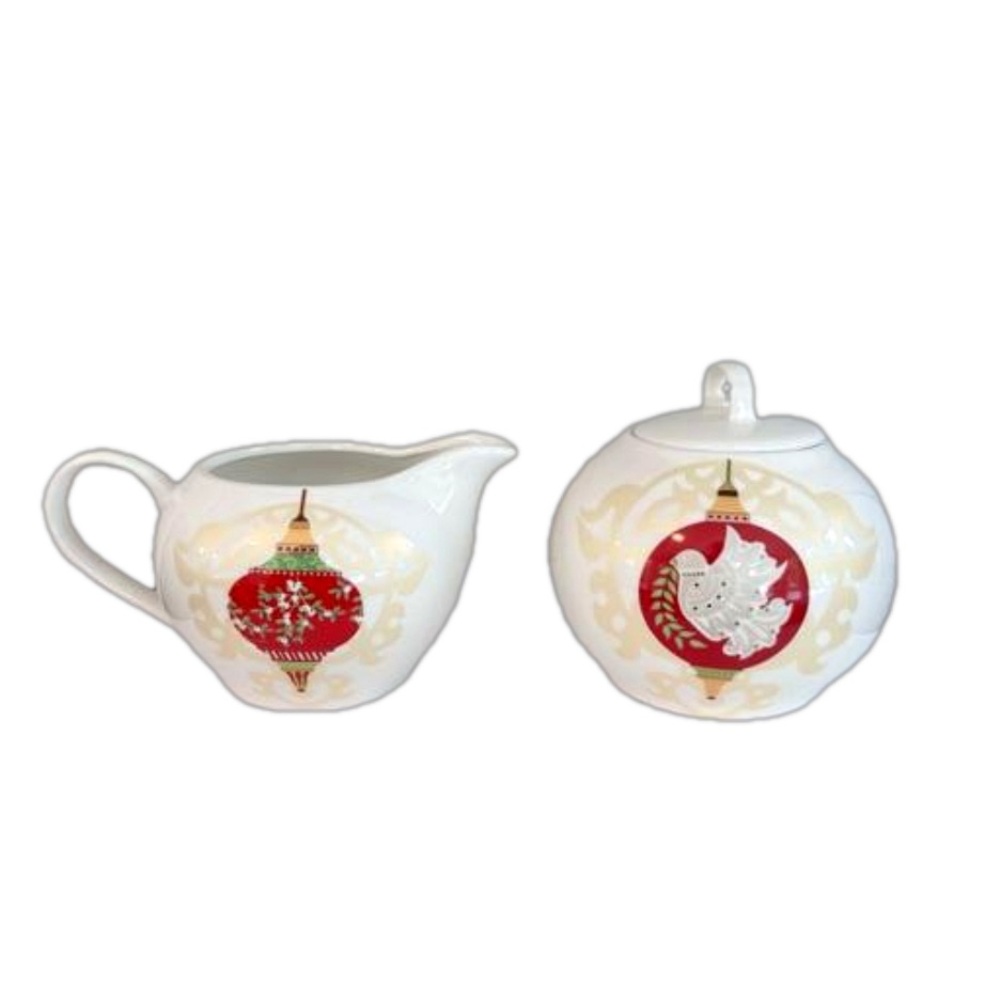 Maxwell Williams Cream And Sugar Bauble Christmas Ornament Design With Box